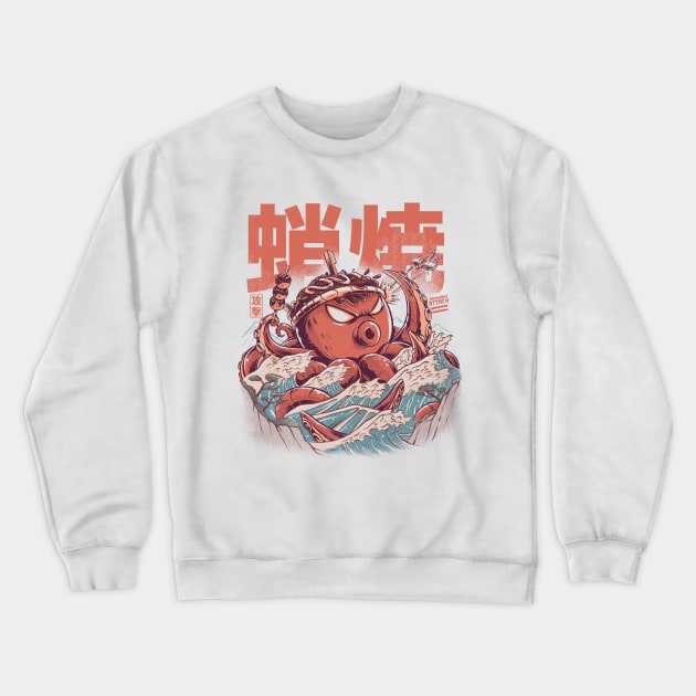 Takoyaki Attack Crewneck Sweatshirt by Ilustrata